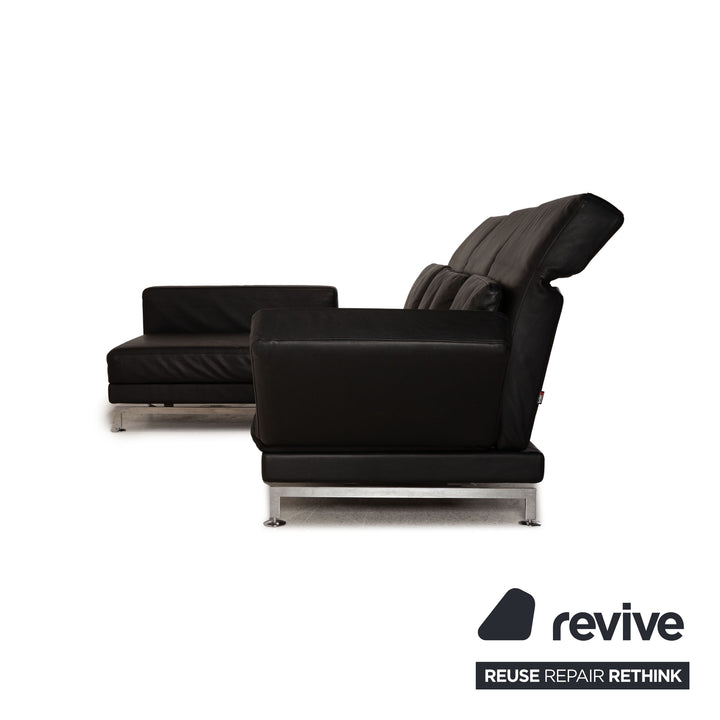 Brühl Moule Leder Sofa Schwarz Ecksofa Couch Funktion