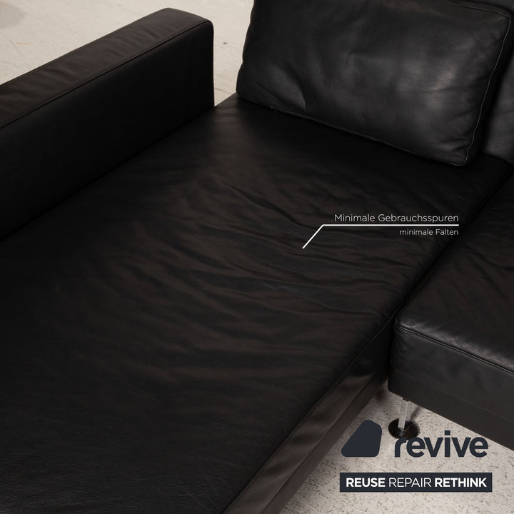 Brühl Moule Leder Sofa Schwarz Ecksofa Couch Funktion