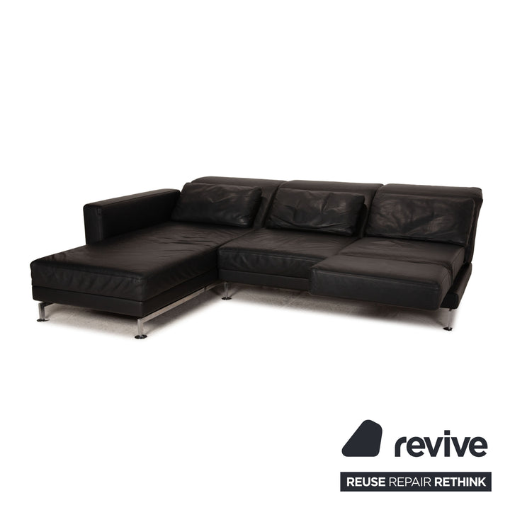 Brühl Moule Leder Sofa Schwarz Ecksofa Couch Funktion