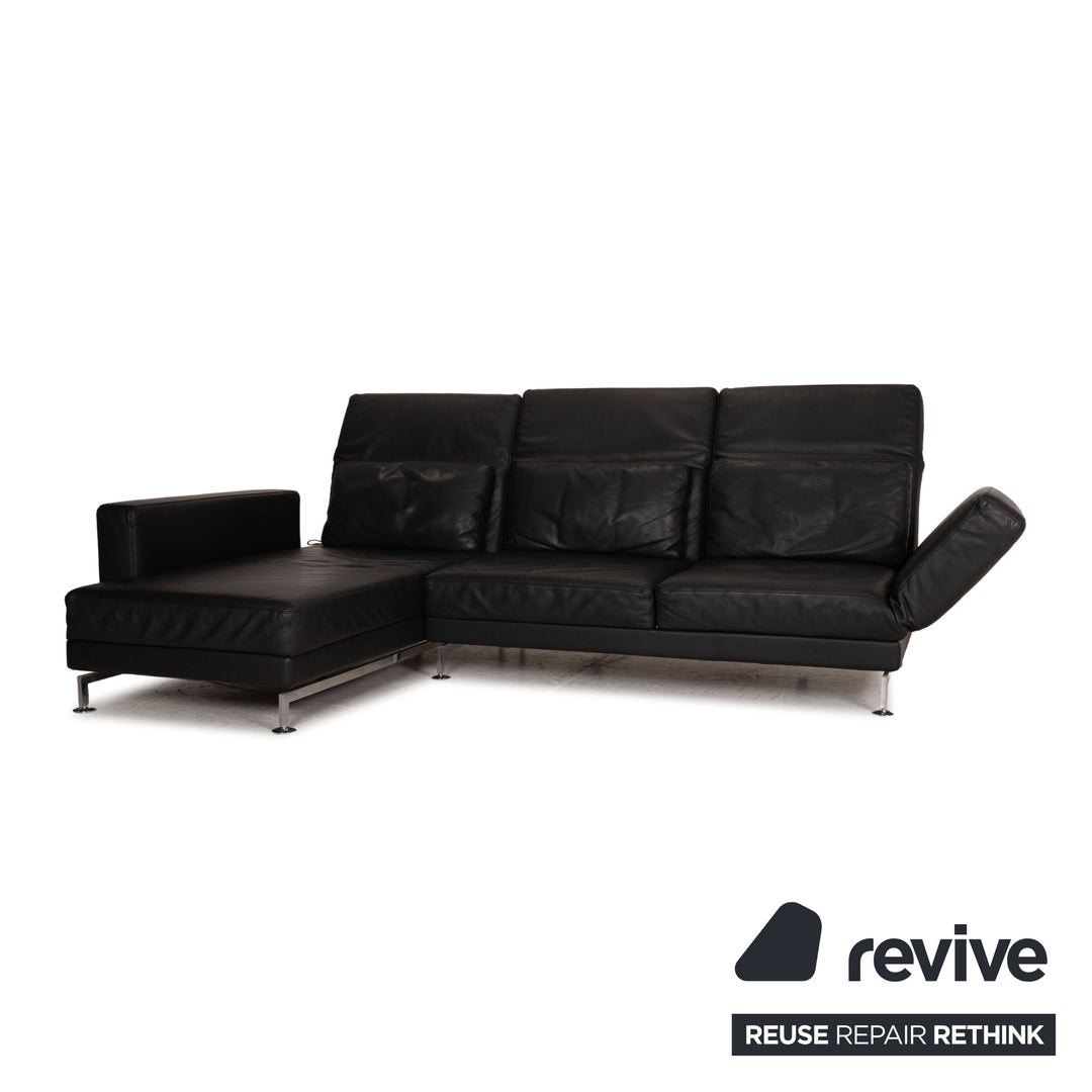 Brühl Moule Leder Sofa Schwarz Ecksofa Couch Funktion