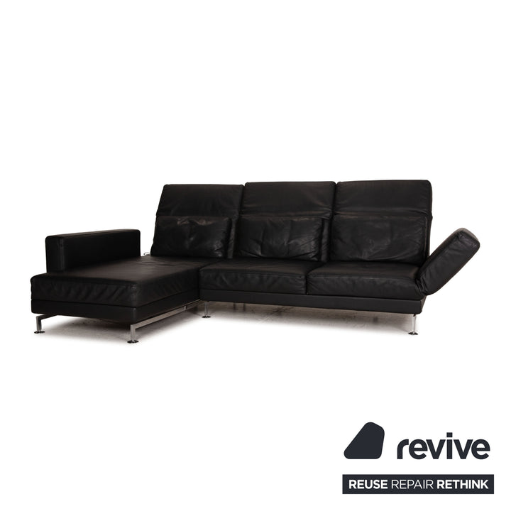 Brühl Moule Leder Sofa Schwarz Ecksofa Couch Funktion