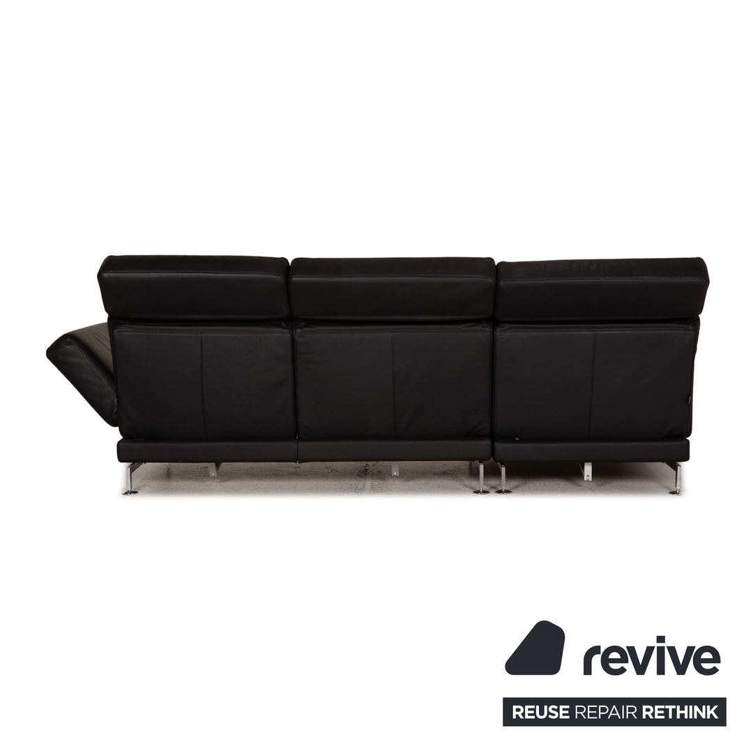 Brühl Moule Leder Sofa Schwarz Ecksofa Couch Funktion