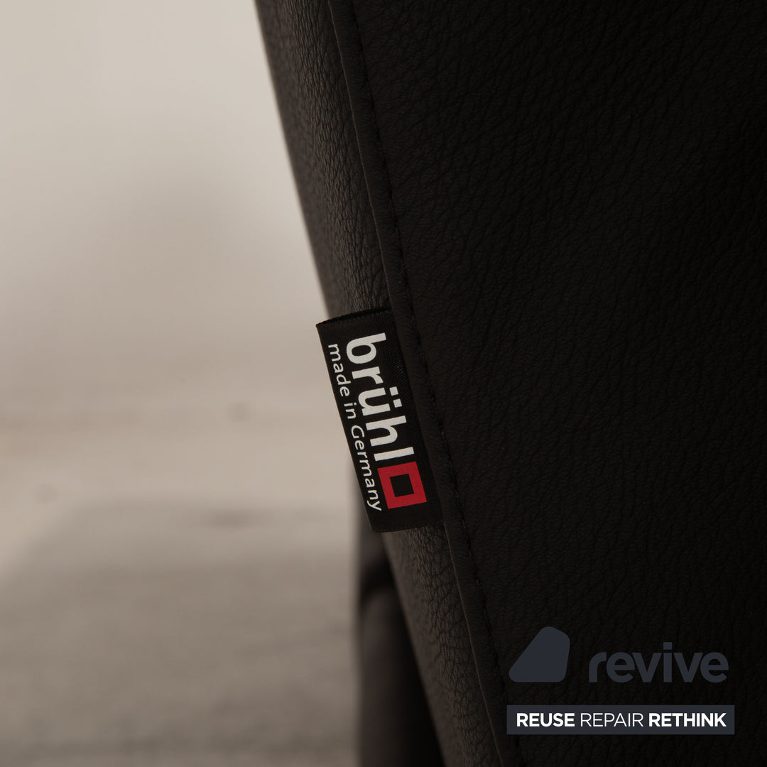 Brühl Moule Leder Sofa Schwarz Ecksofa Couch Funktion