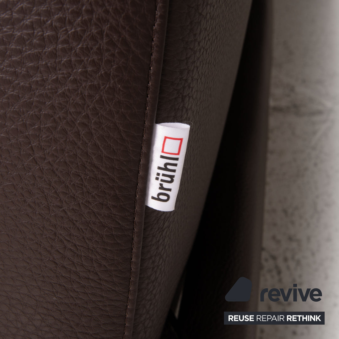 Brühl Moule Leder Sofa Braun Ecksofa Couch Funktion Relaxfunktion