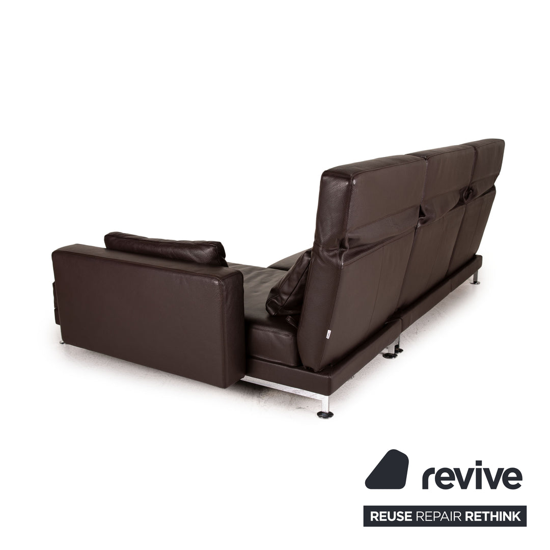Brühl Moule Leder Sofa Braun Ecksofa Couch Funktion Relaxfunktion