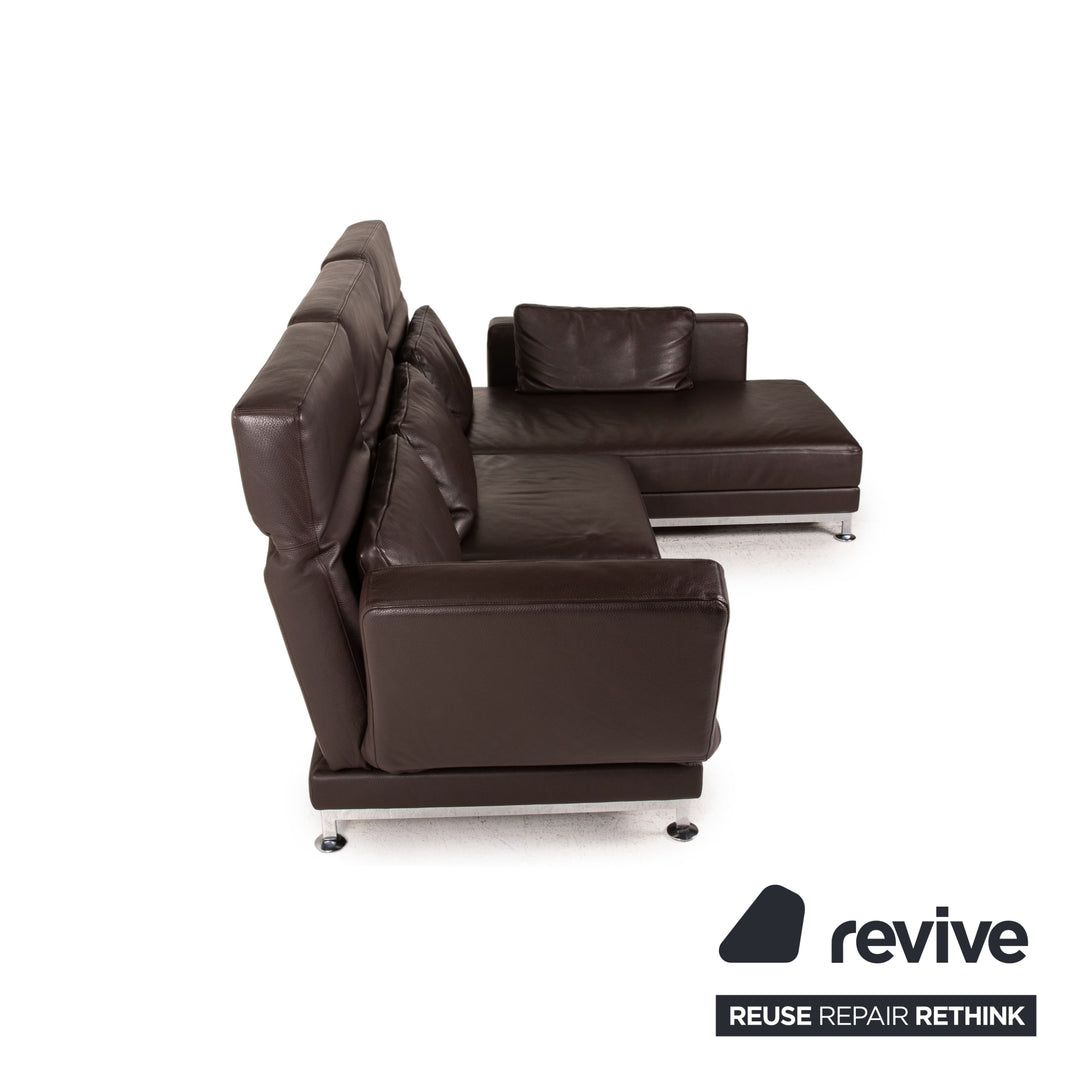 Brühl Moule Leder Sofa Braun Ecksofa Couch Funktion Relaxfunktion