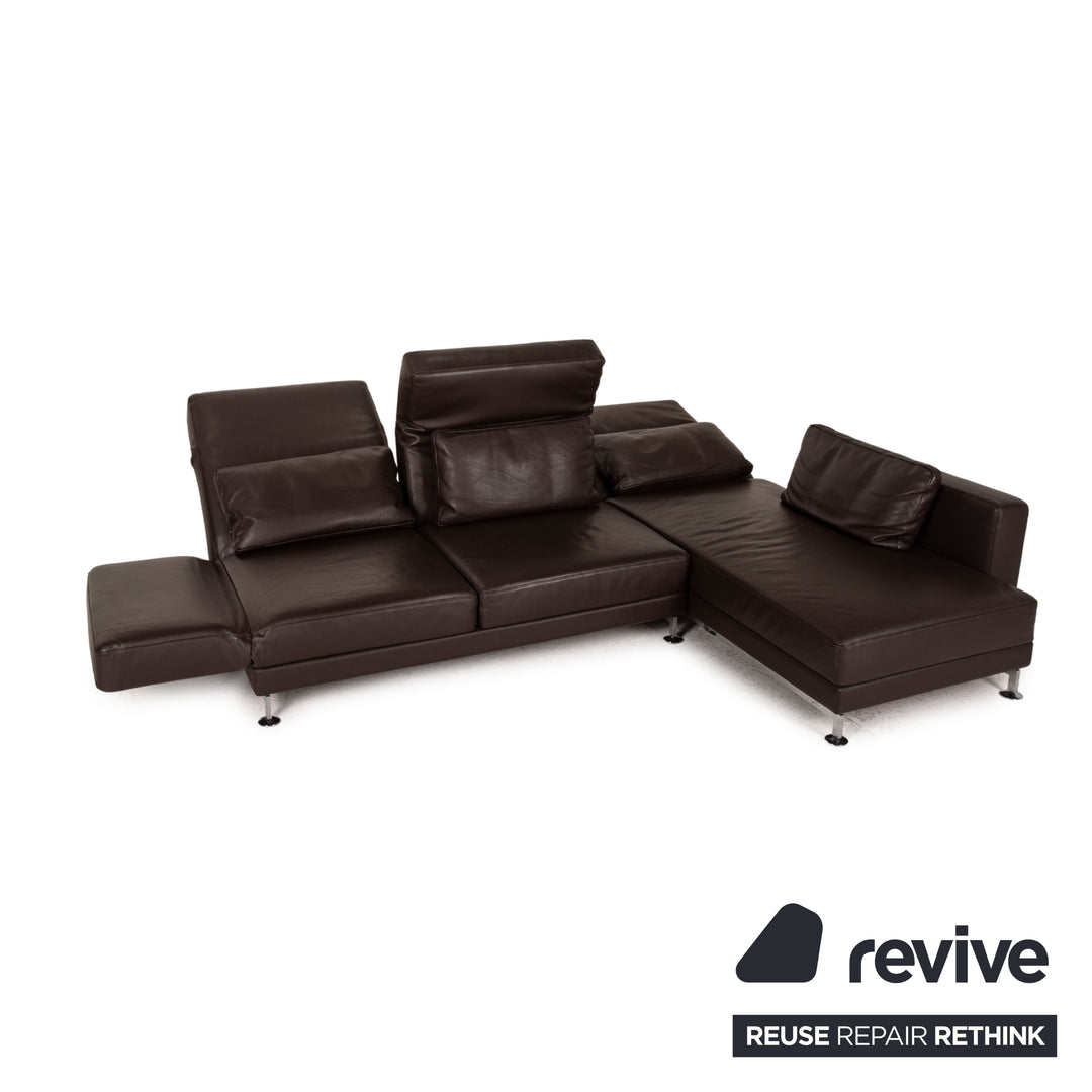 Brühl Moule Leder Sofa Braun Ecksofa Couch Funktion Relaxfunktion