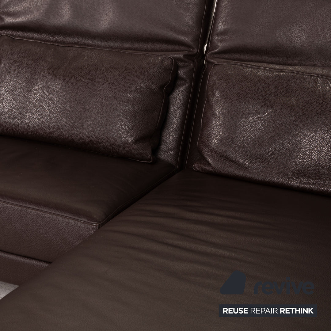 Brühl Moule Leder Sofa Braun Ecksofa Couch Funktion Relaxfunktion