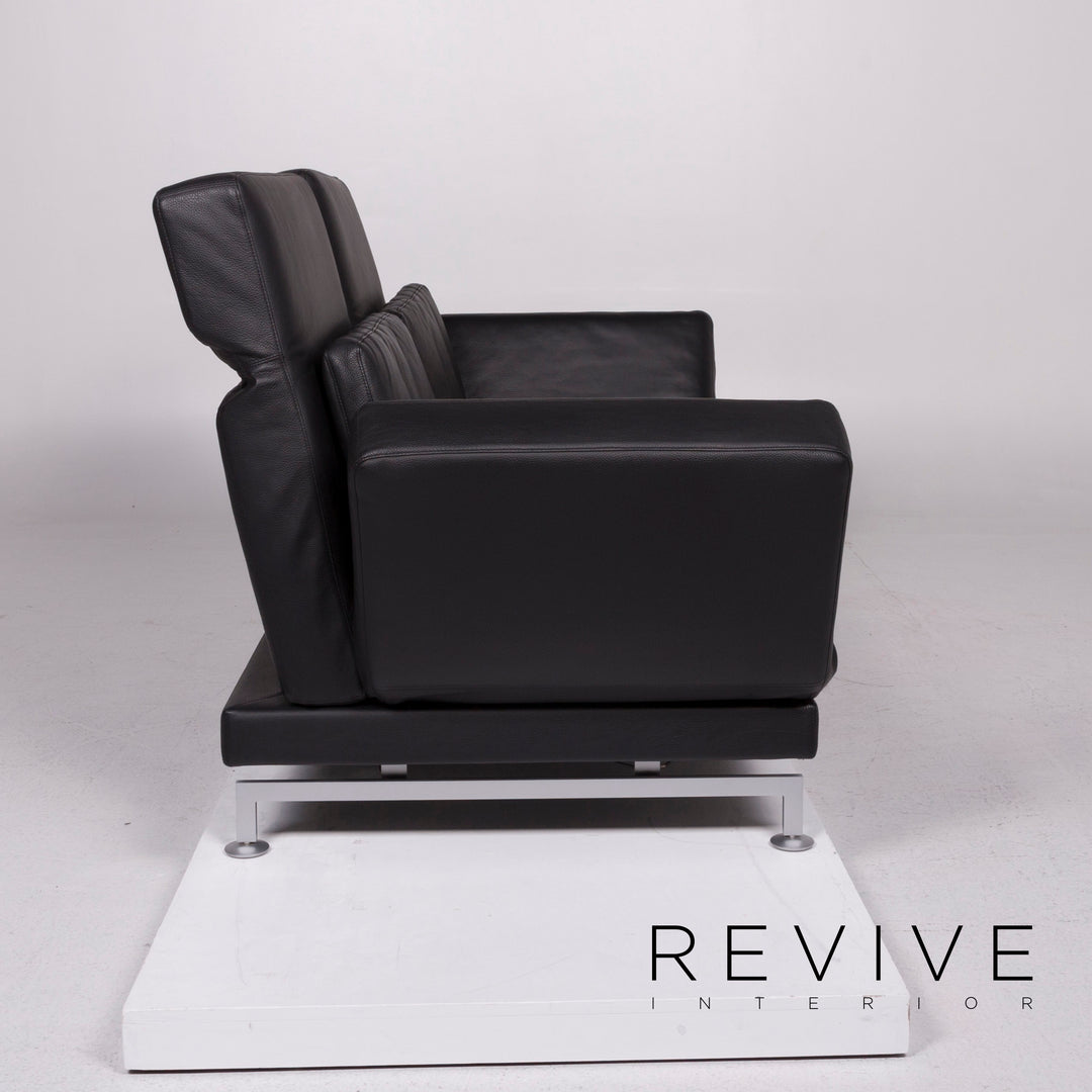 Brühl Moule Leder Sofa Schwarz Zweisitzer #11126