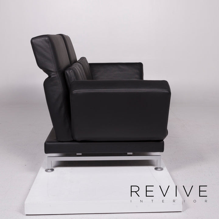 Brühl Moule Leder Sofa Schwarz Zweisitzer #11126