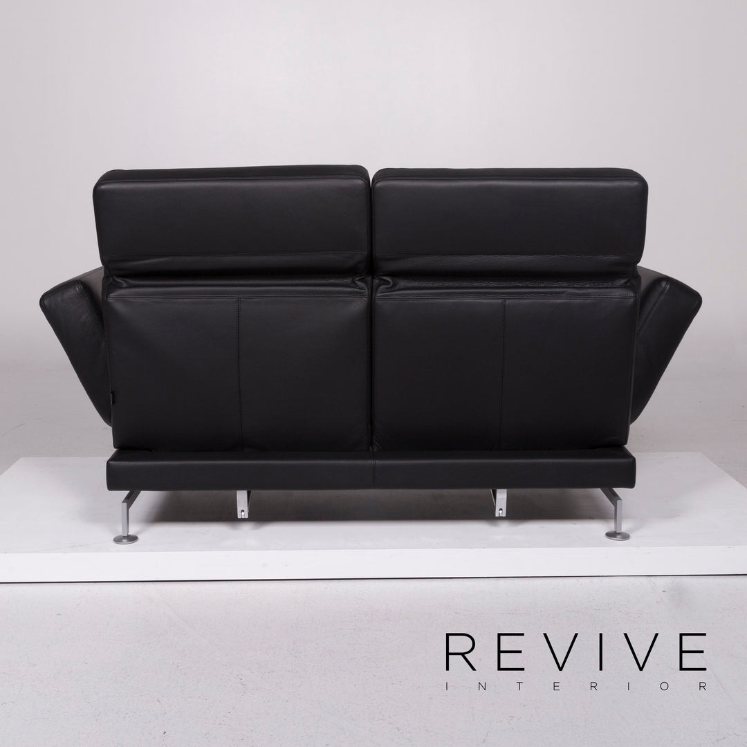 Brühl Moule Leder Sofa Schwarz Zweisitzer #11126