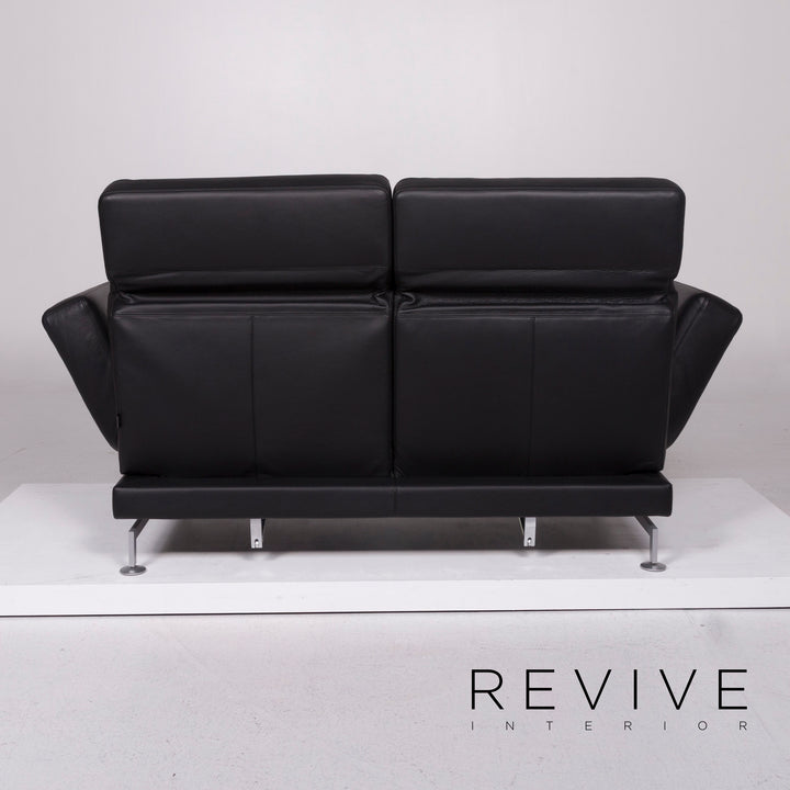 Brühl Moule Leder Sofa Schwarz Zweisitzer #11126