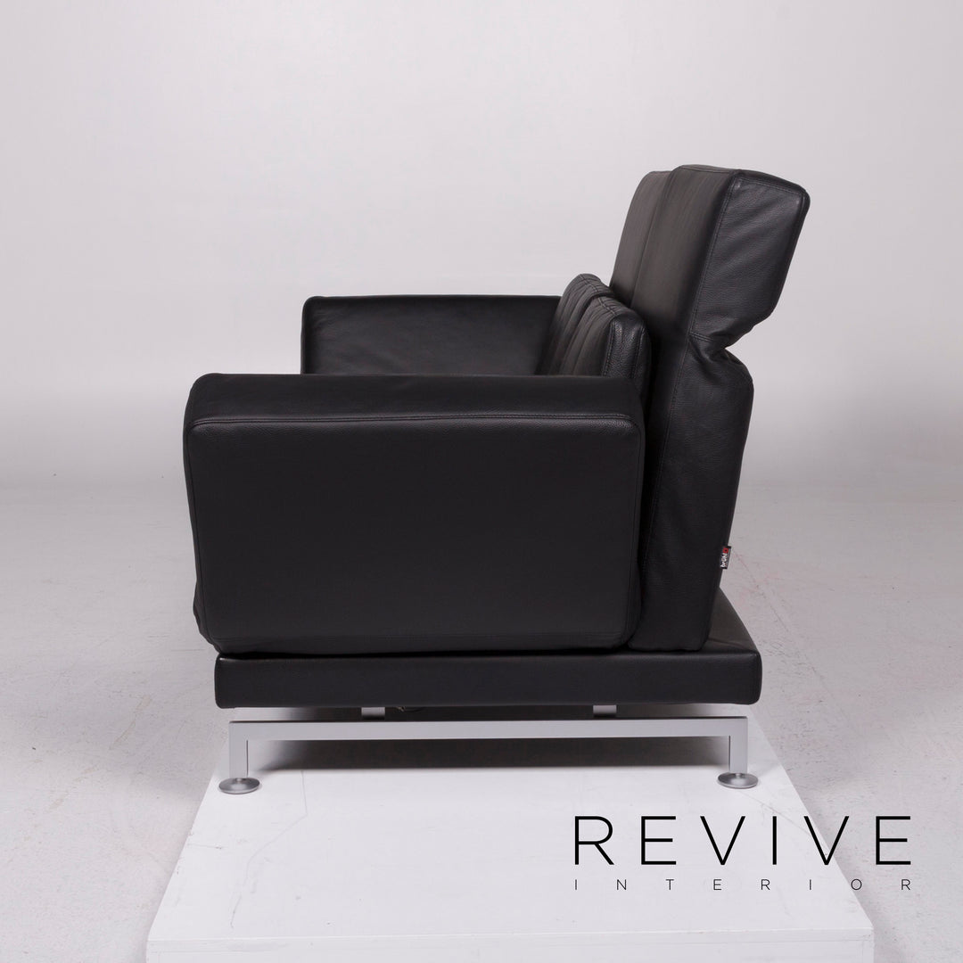 Brühl Moule Leder Sofa Schwarz Zweisitzer #11126