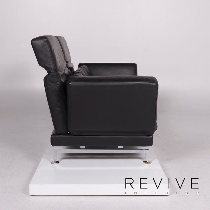 Brühl Moule Leder Sofa Schwarz Zweisitzer