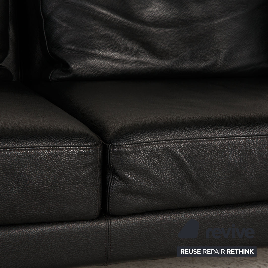 Brühl Moule Leder Sofa Schwarz Zweisitzer Couch Funktion