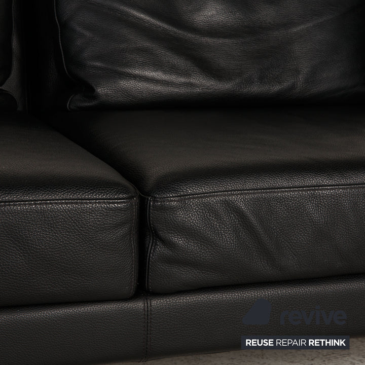 Brühl Moule Leder Sofa Schwarz Zweisitzer Couch Funktion