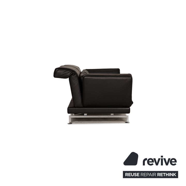 Brühl Moule Leder Sofa Schwarz Zweisitzer Couch Funktion