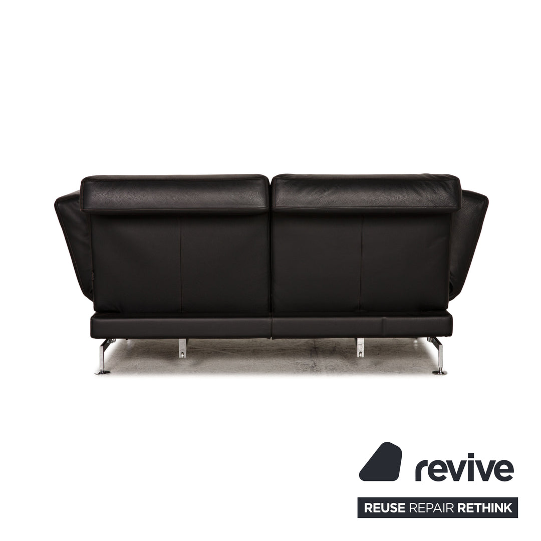 Brühl Moule Leder Sofa Schwarz Zweisitzer Couch Funktion
