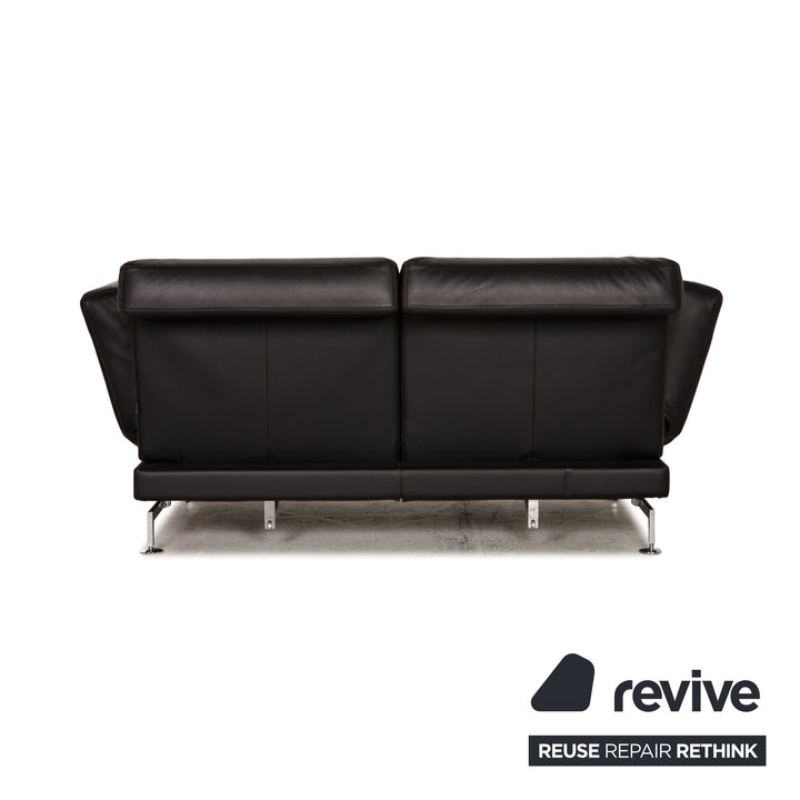 Brühl Moule Leder Sofa Schwarz Zweisitzer Couch Funktion