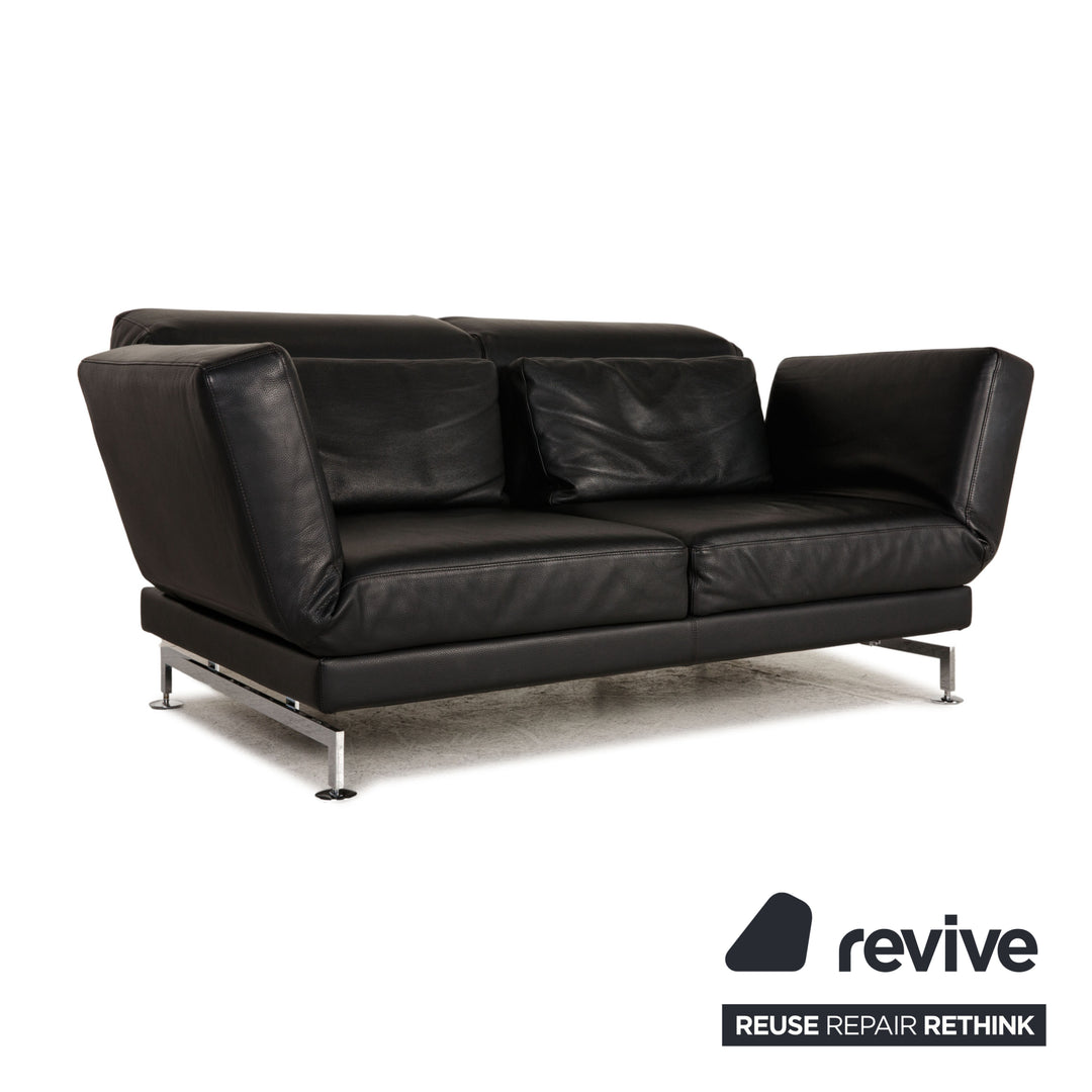 Brühl Moule Leder Sofa Schwarz Zweisitzer Couch Funktion