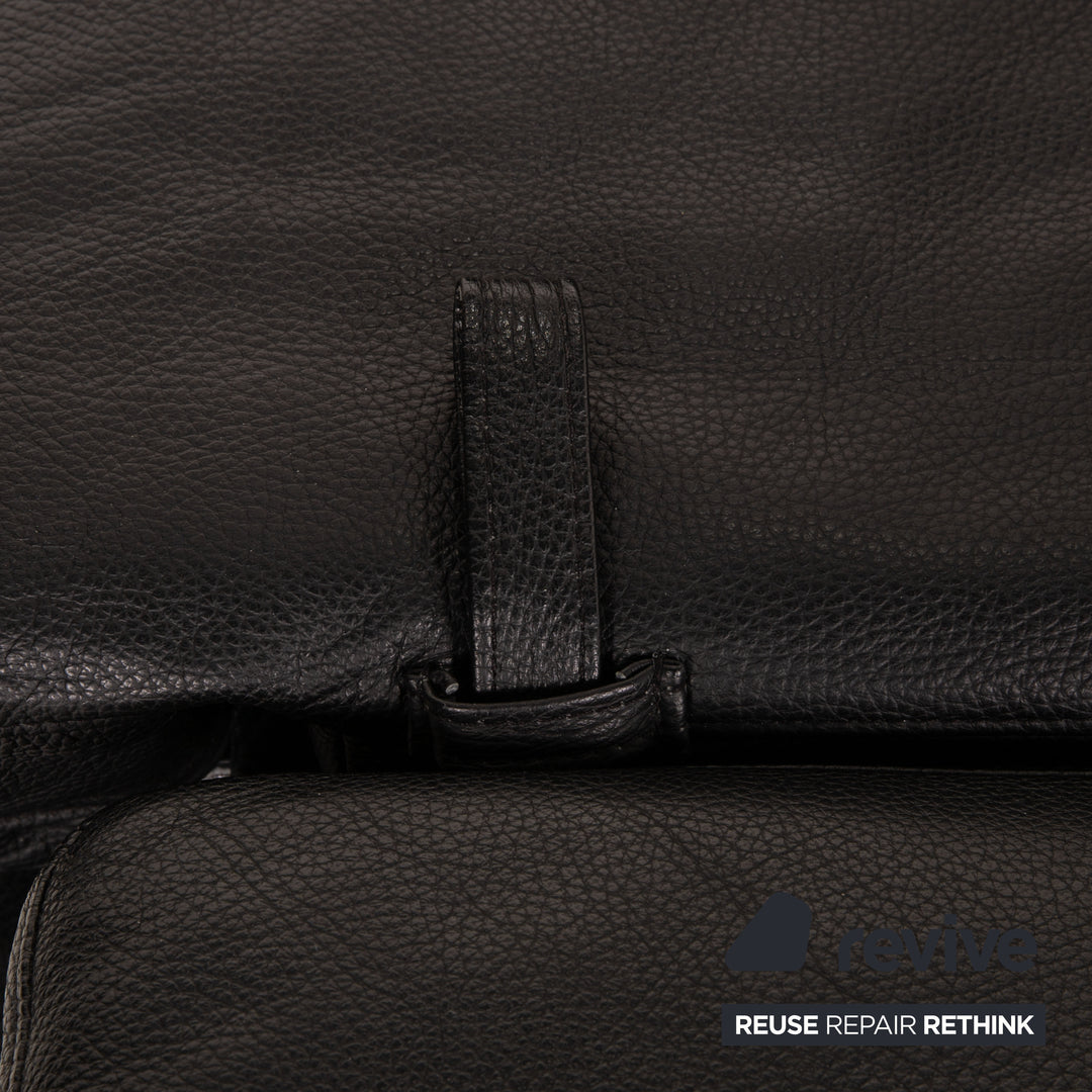 Brühl Moule Leder Sofa Schwarz Zweisitzer Couch Funktion Schlaffunktion