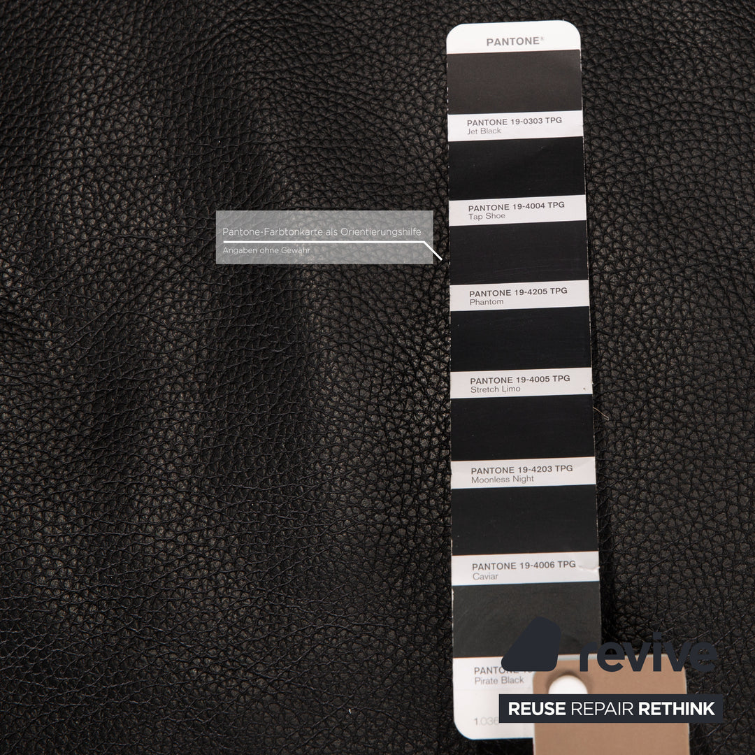 Brühl Moule Leder Sofa Schwarz Zweisitzer Couch Funktion Schlaffunktion