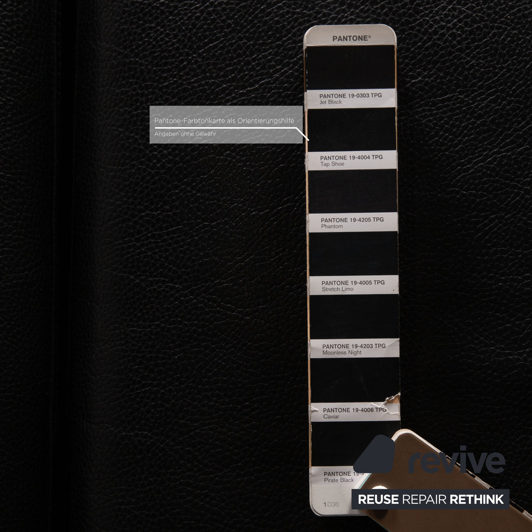 Brühl Moule Leder Sofa Schwarz Zweisitzer Couch Funktion Schlaffunktion