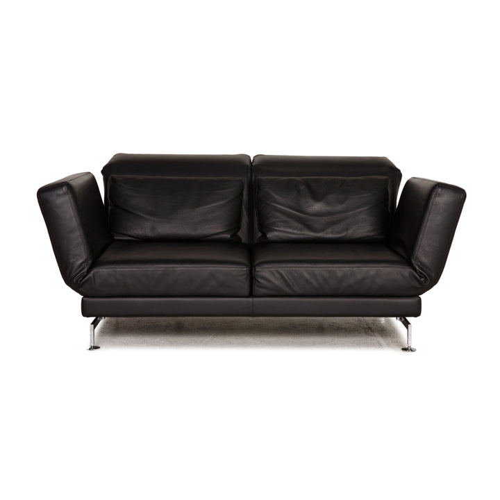 Brühl Moule Leder Sofa Schwarz Zweisitzer Couch Funktion