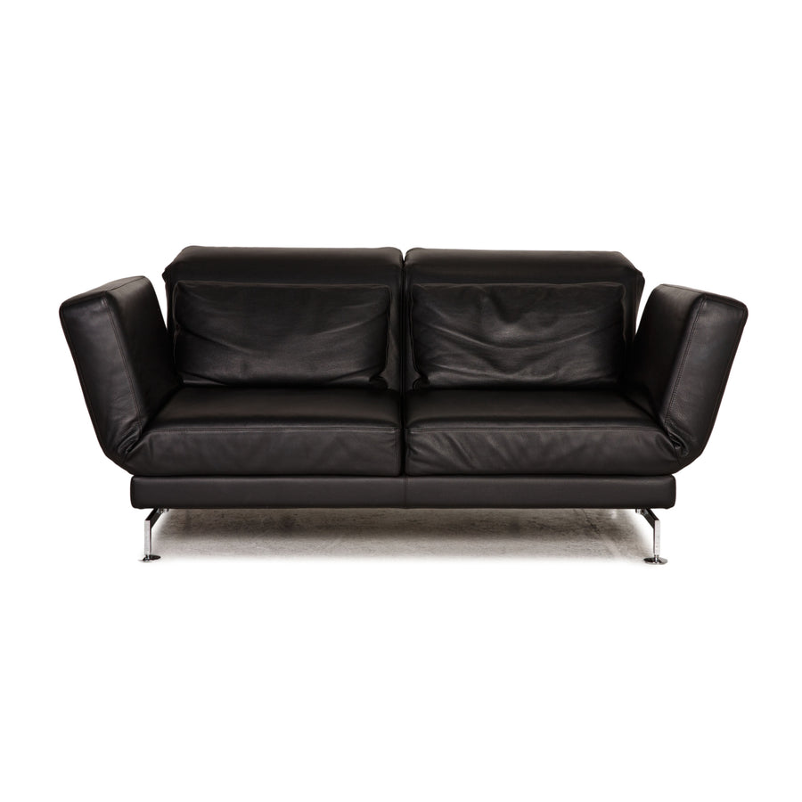 Brühl Moule Leder Sofa Schwarz Zweisitzer Couch Funktion