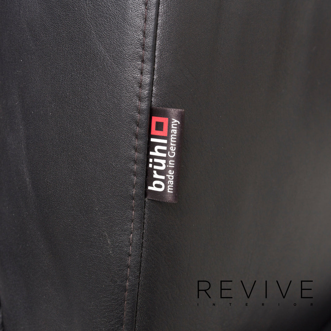 Brühl Moule canapé en cuir noir deux places avec fonction #13236