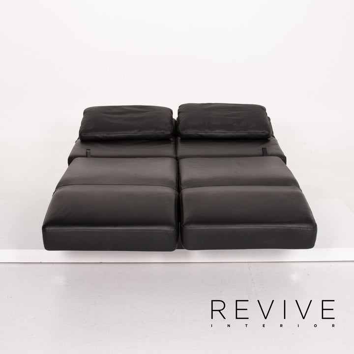 Brühl Moule Leder Sofa Schwarz Zweisitzer Liegefunktion #14277