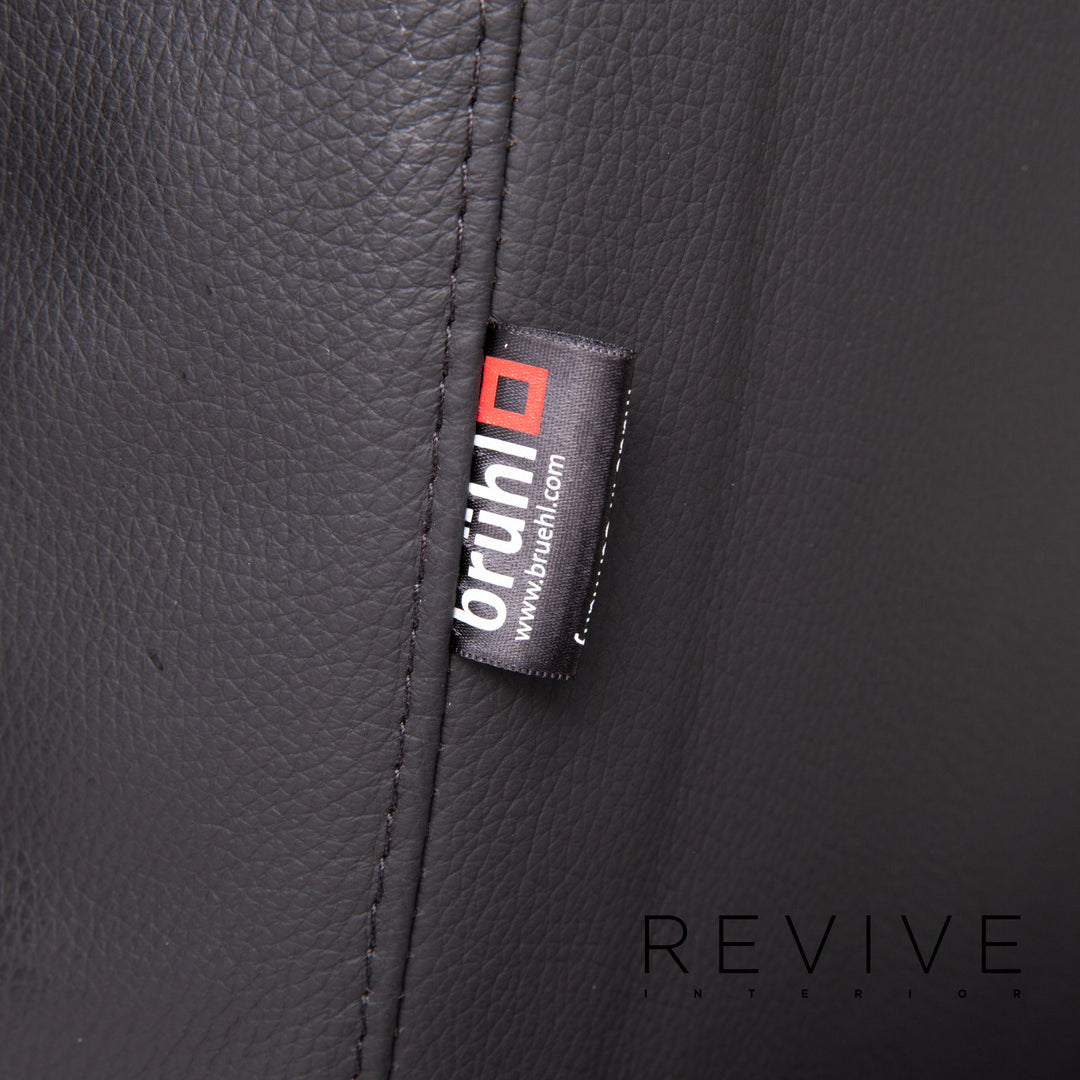 Brühl Moule Leder Sofa Schwarz Zweisitzer Liegefunktion #14277