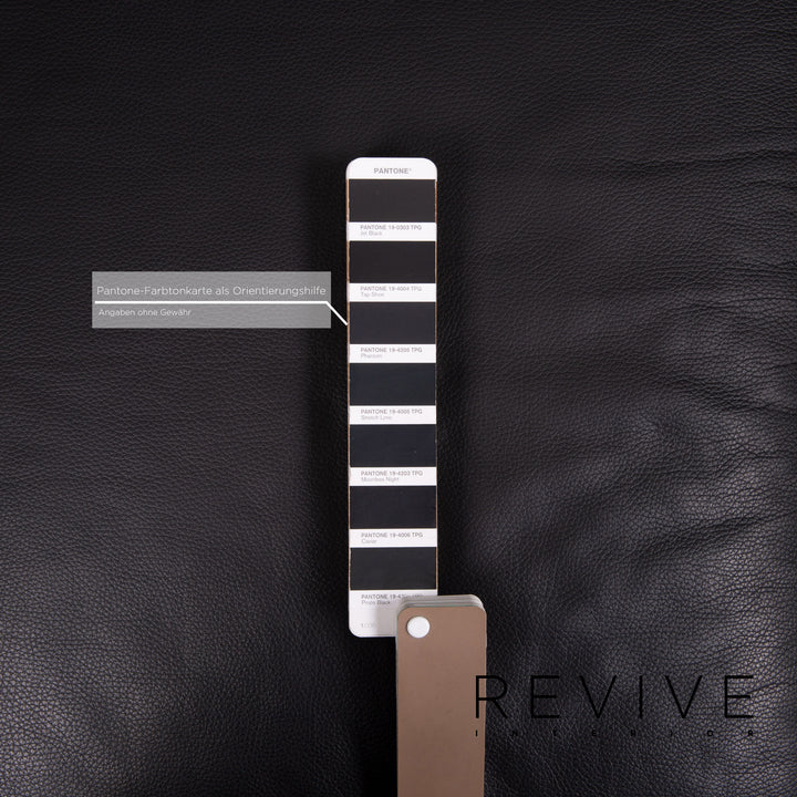 Brühl Moule Leder Sofa Schwarz Zweisitzer Liegefunktion #14277