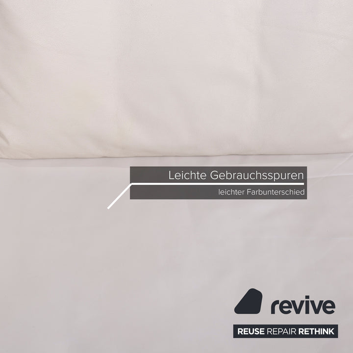 Brühl & Sippold Moule Leder Sofa Weiß Dreisitzer Relaxfunktion #14959