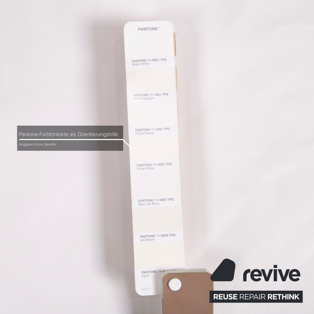 Brühl & Sippold Moule Leder Sofa Weiß Dreisitzer Relaxfunktion #14959