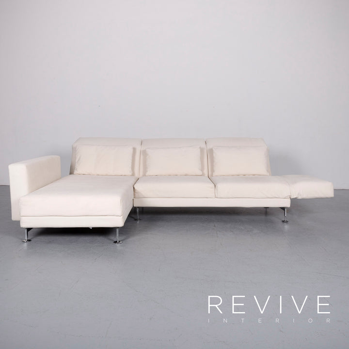 Brühl Moule Stoff Ecksofa Creme Weiß Recamiere Funktion #6271