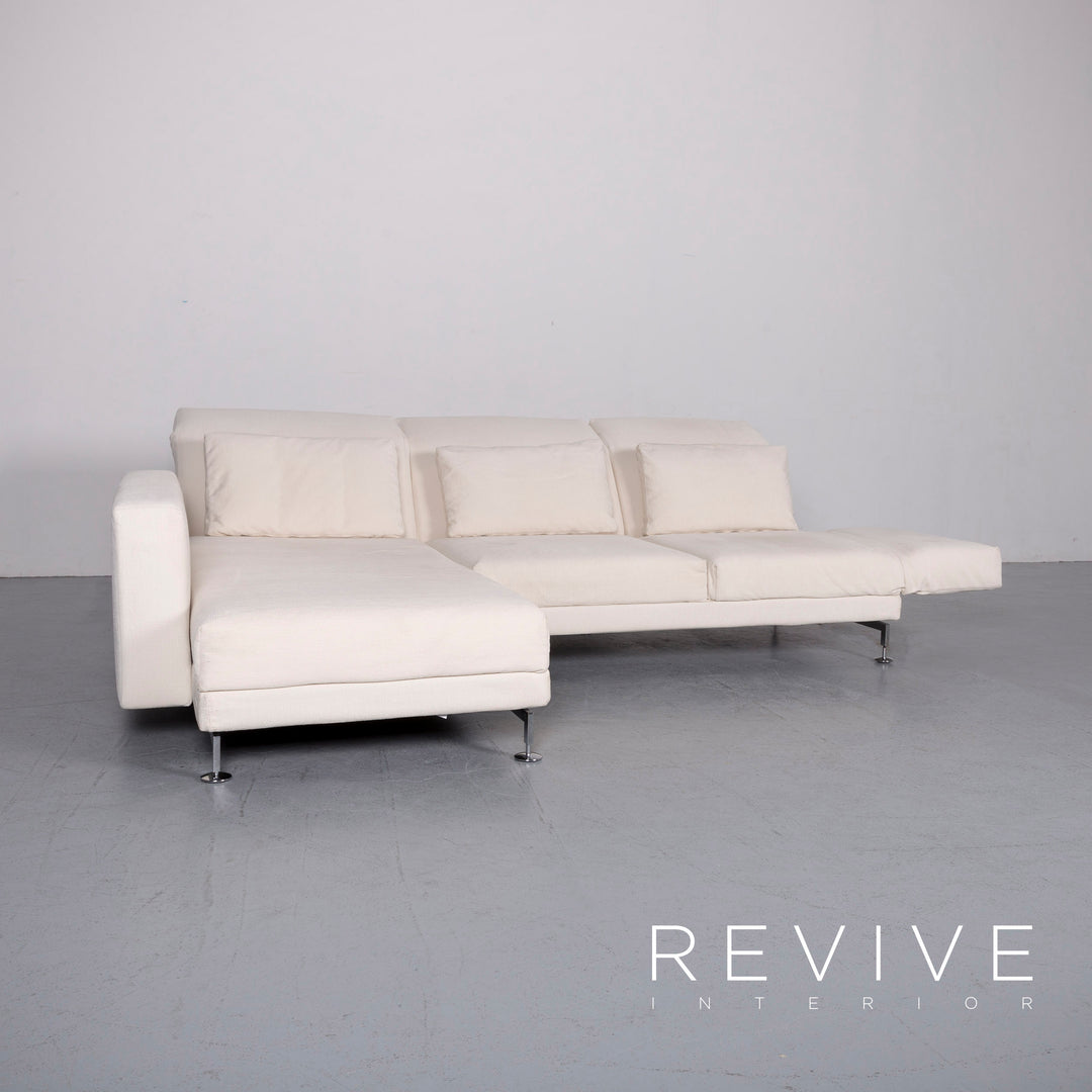 Brühl Moule Stoff Ecksofa Creme Weiß Recamiere Funktion #6271