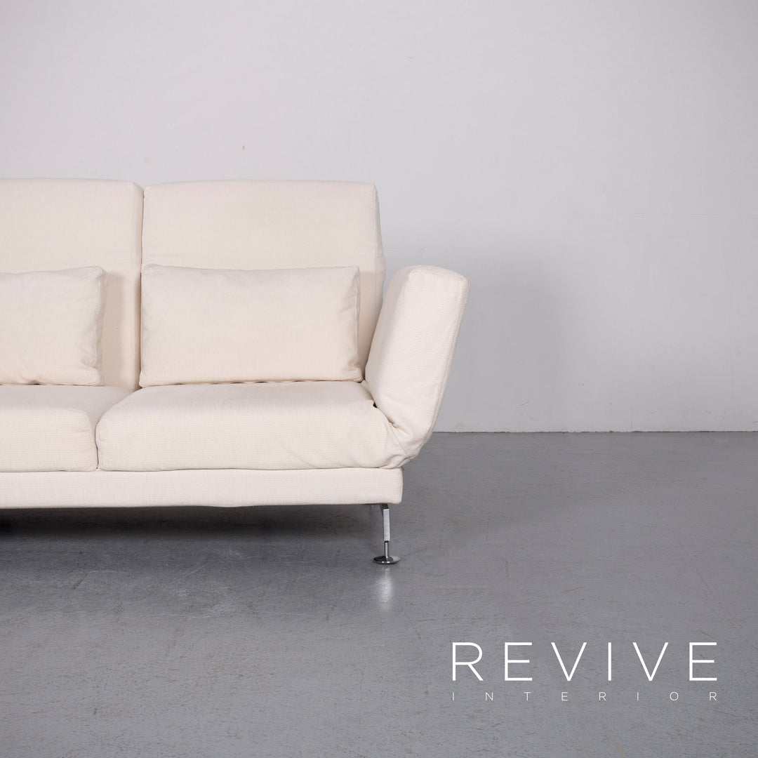 Brühl Moule Stoff Ecksofa Creme Weiß Recamiere Funktion #6271