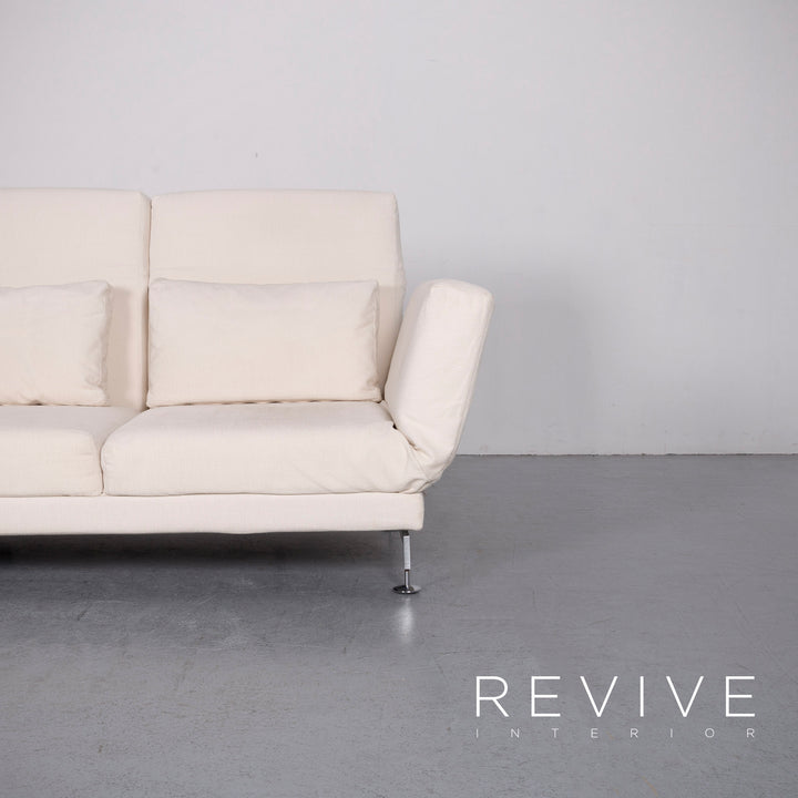 Brühl Moule Stoff Ecksofa Creme Weiß Recamiere Funktion #6271