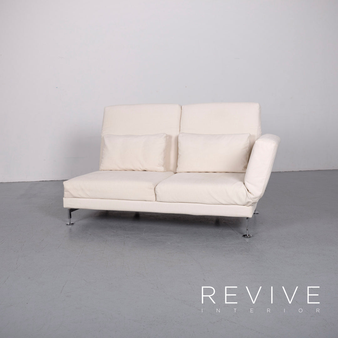 Brühl Moule Stoff Ecksofa Creme Weiß Recamiere Funktion #6271