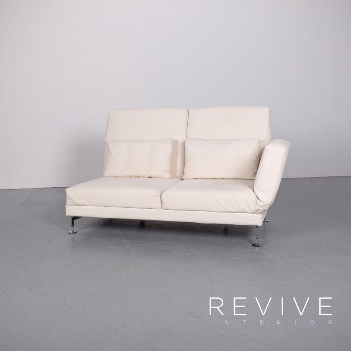 Brühl Moule Stoff Ecksofa Creme Weiß Recamiere Funktion #6271