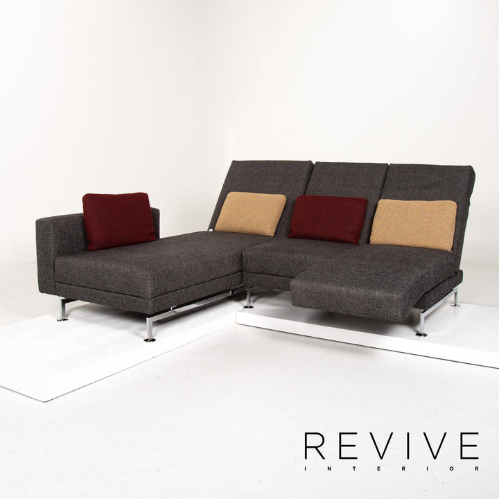 Brühl Moule Stoff Ecksofa Grau Sofa Relaxfunktion Funktion Couch #14300