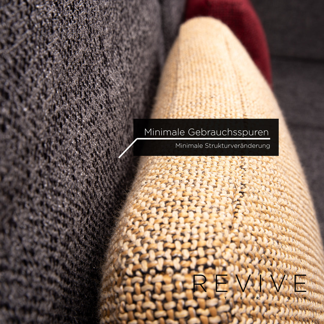 Brühl Moule Stoff Ecksofa Grau Sofa Relaxfunktion Funktion Couch #14300