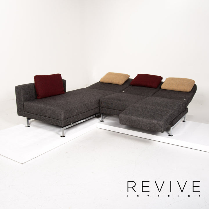 Brühl Moule Stoff Ecksofa Grau Sofa Relaxfunktion Funktion Couch #14300