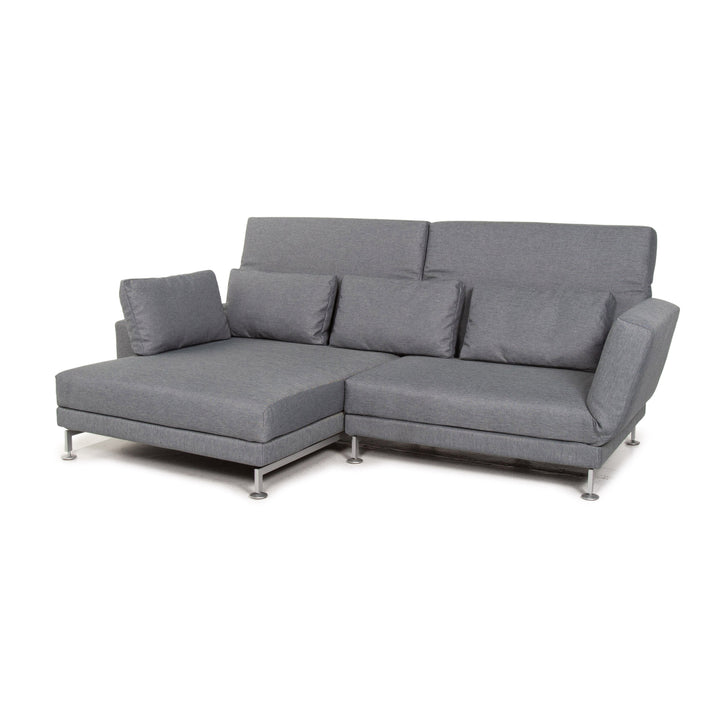 Brühl Moule Stoff Ecksofa Graublau Funktion Relaxfunktion Schlaffunktion Schlafsofa Couch #14561
