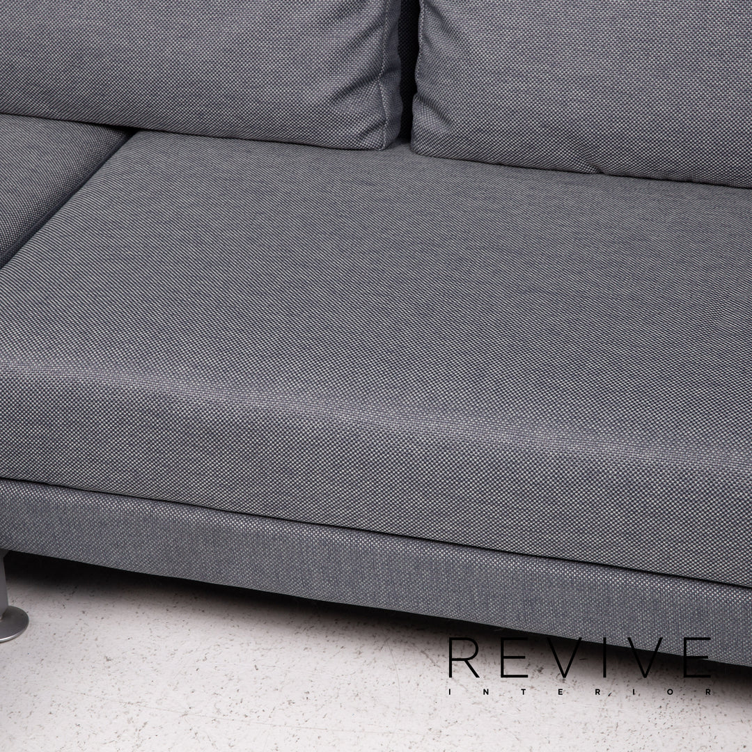 Brühl Moule Stoff Ecksofa Graublau Funktion Relaxfunktion Schlaffunktion Schlafsofa Couch #14561
