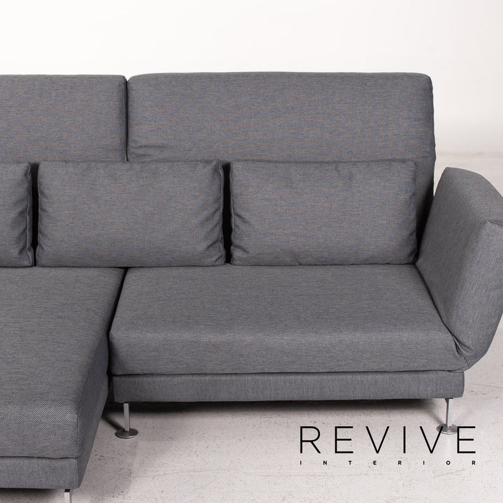 Brühl Moule Stoff Ecksofa Graublau Funktion Relaxfunktion Schlaffunktion Schlafsofa Couch #14561