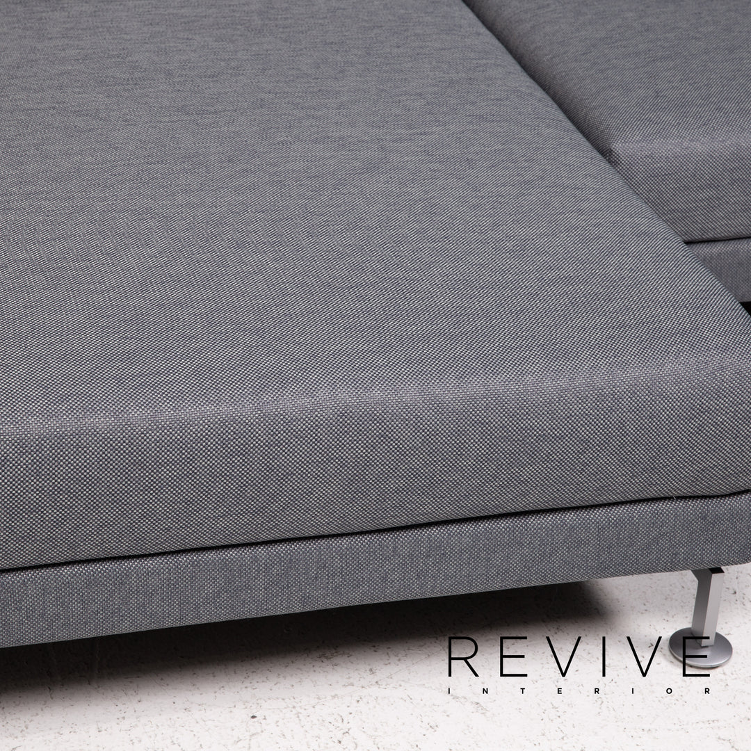 Brühl Moule Stoff Ecksofa Graublau Funktion Relaxfunktion Schlaffunktion Schlafsofa Couch #14561