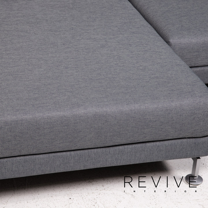 Brühl Moule Stoff Ecksofa Graublau Funktion Relaxfunktion Schlaffunktion Schlafsofa Couch #14561