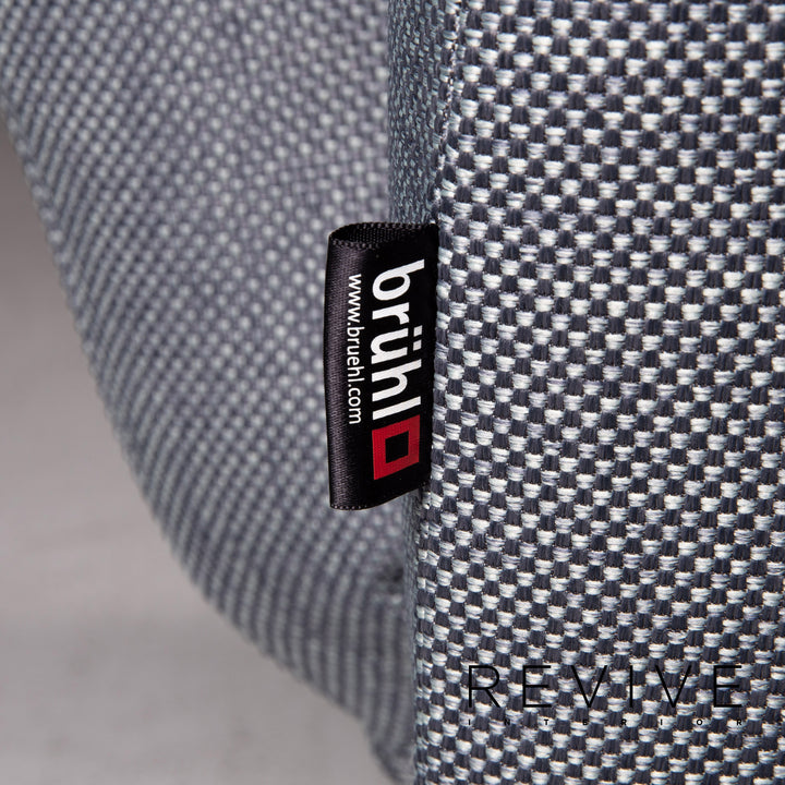 Brühl Moule Stoff Ecksofa Graublau Funktion Relaxfunktion Schlaffunktion Schlafsofa Couch #14561